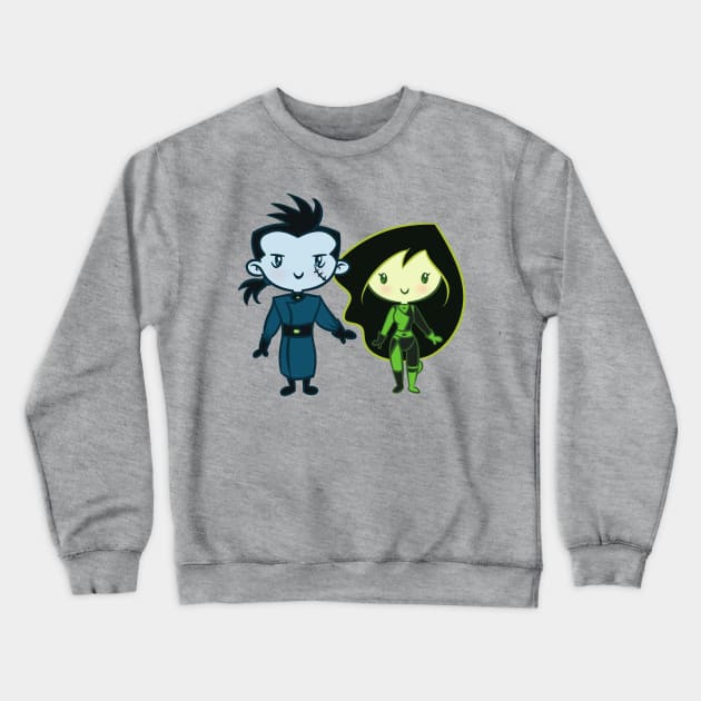 Drakken & Shego: Lil' CutiEs Crewneck Sweatshirt by Ellador